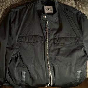 Zara jacket/leather accent